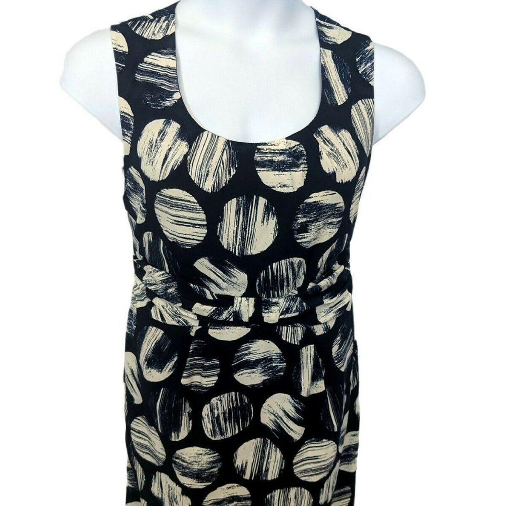 George Blue and White Sleeveless Sheath Dress 14